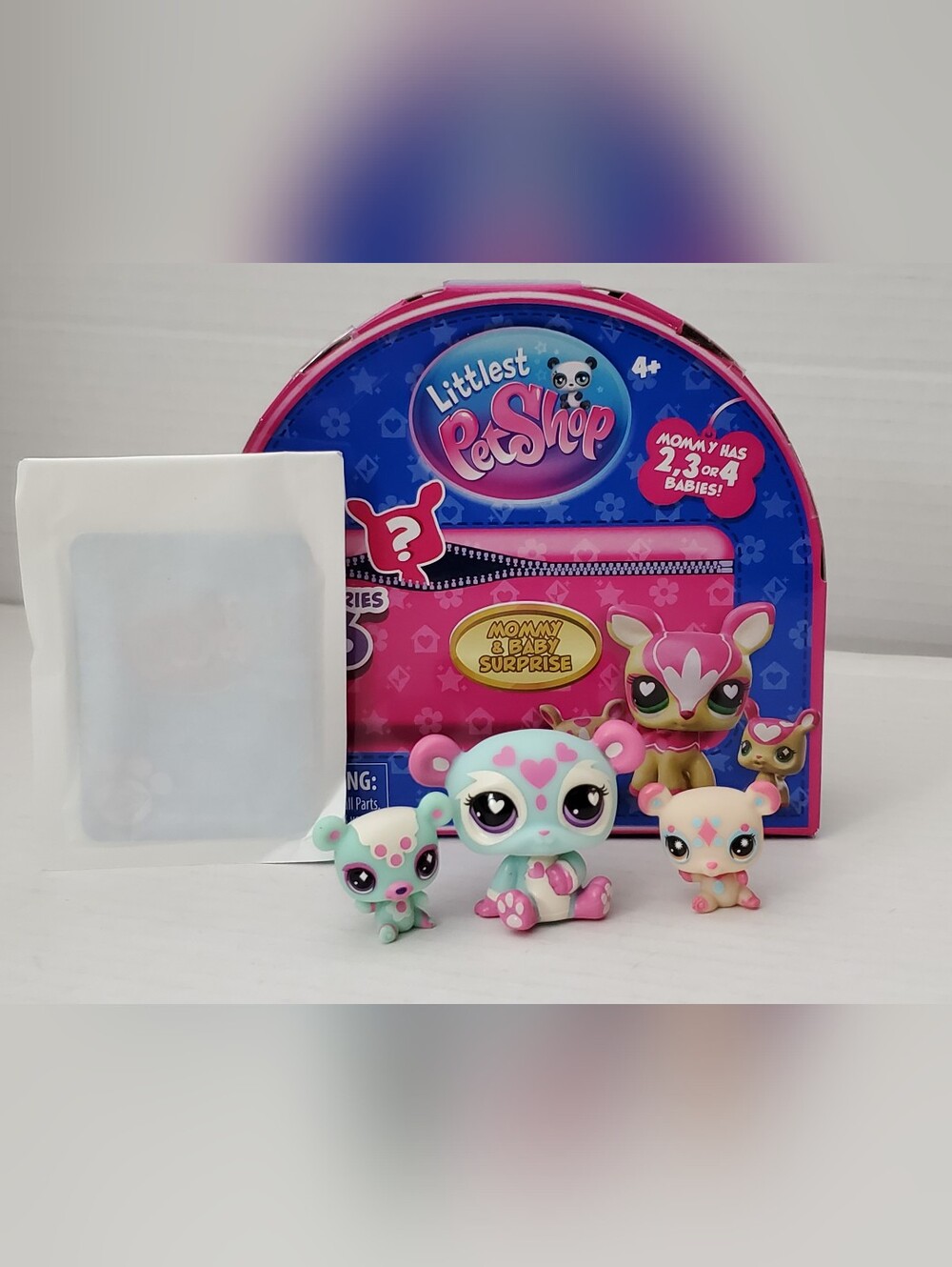 Littlest Pet Shop Mommy Panda With 2 Babies Set